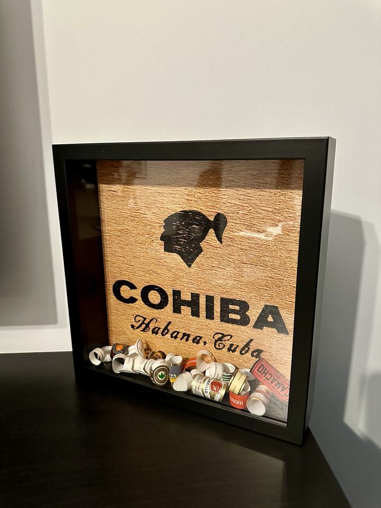 Cutie / Tablou Cohiba pentru pastrarea etichetelor de trabuc