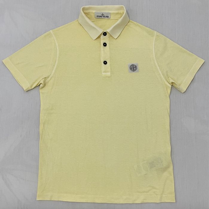 Tricou STONE ISLAND (M/S barbat) ORIGINAL Polo bumbac guler subtire