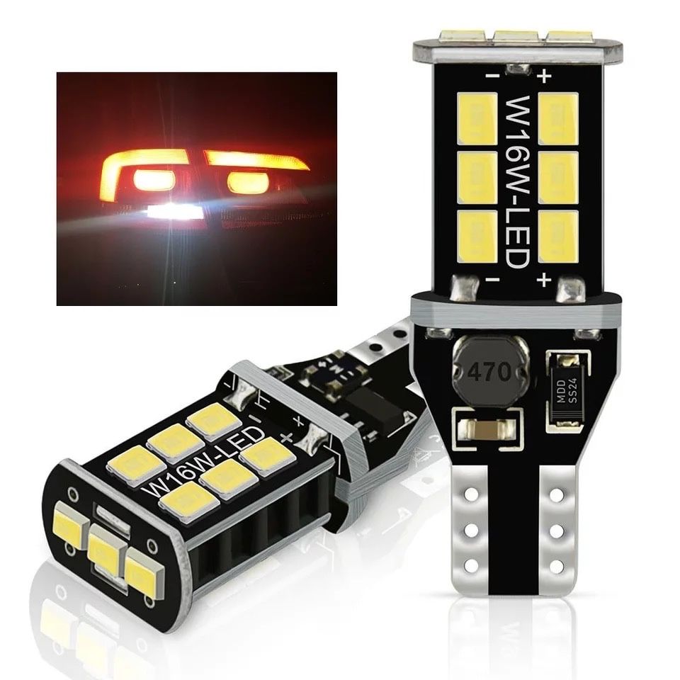 Set becuri bec led T15 WY16W lampa marsarier Canbus Audi Bmw Skoda