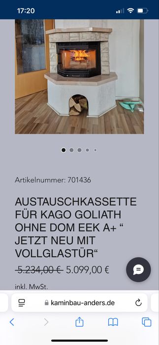 Focar semineu Kago Goliath germania soba lemn