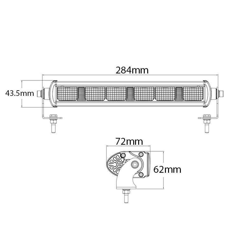 Мини лед бар LED bar , 30W с 6 CREE диода , 28см , 10-30V , SGCM1030