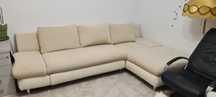 Vand canapea/coltar extensibil L/sofa 180x280 alb/crem/bej