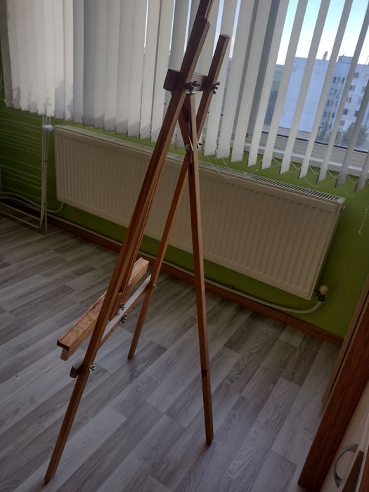 Дървен статив за рисуване, регулируем