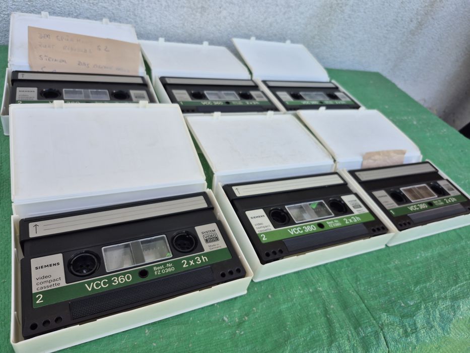 Vând Lot 6 casete video VCC originale originale Siemens 360minute 2×3h