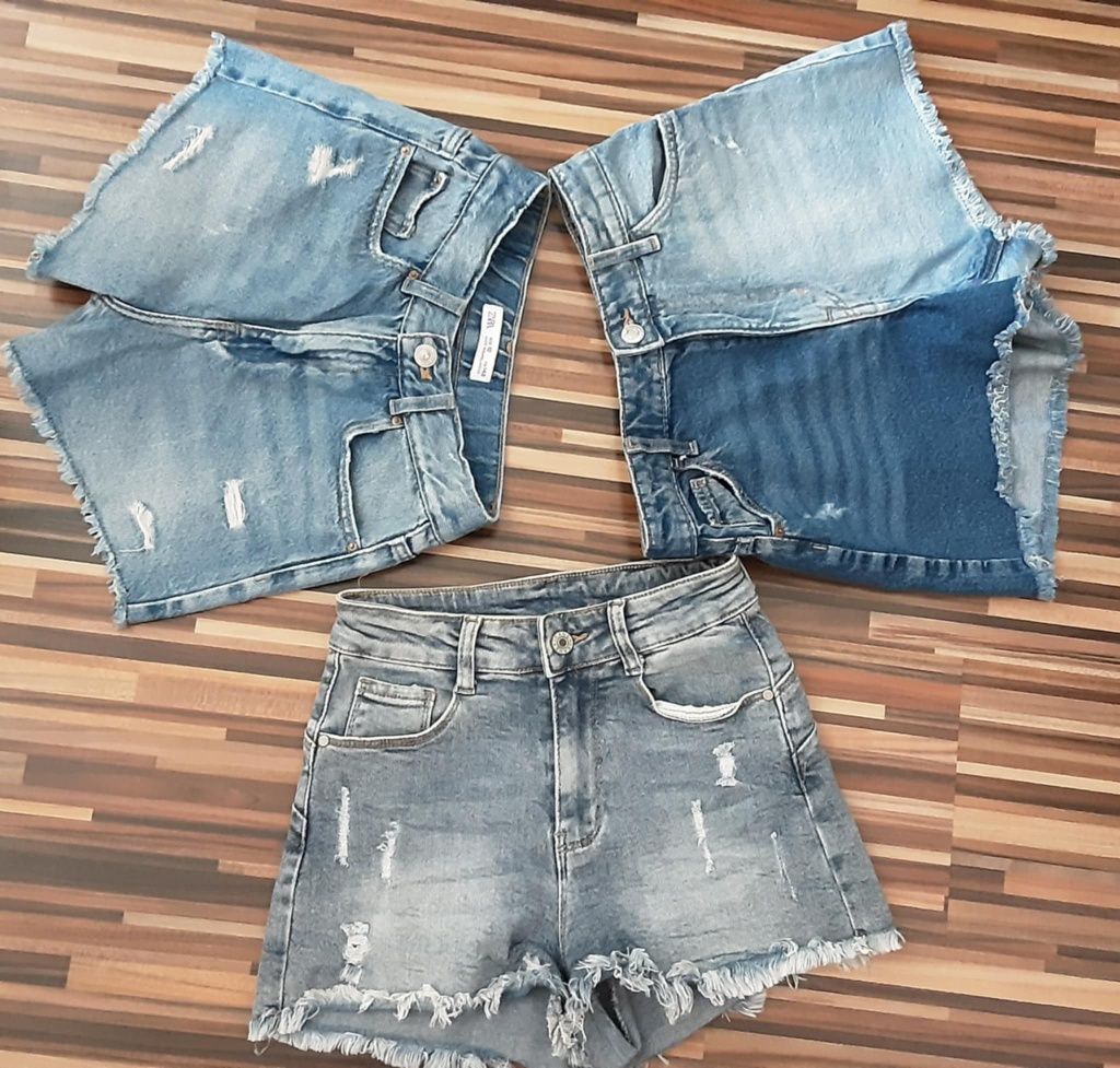 (XS) ZARA-H&M къси дънки 3чифта за 15.00лв