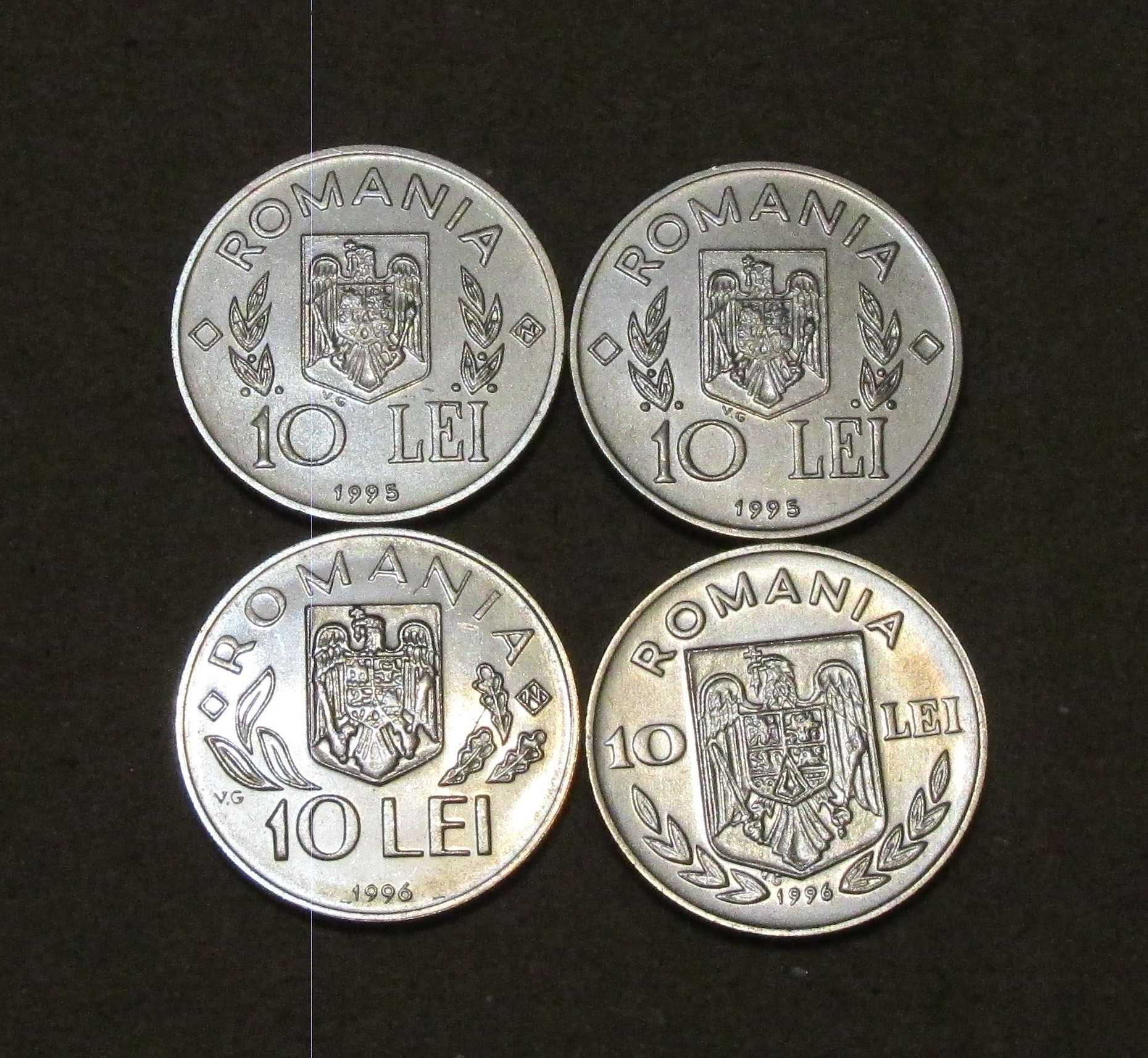 Lot 10 monede diferite - 10 lei comemorative 1995 1996