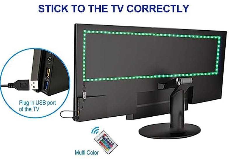 USB Лед лента за Телевизор или Монитор , RGB Led TV Backlight