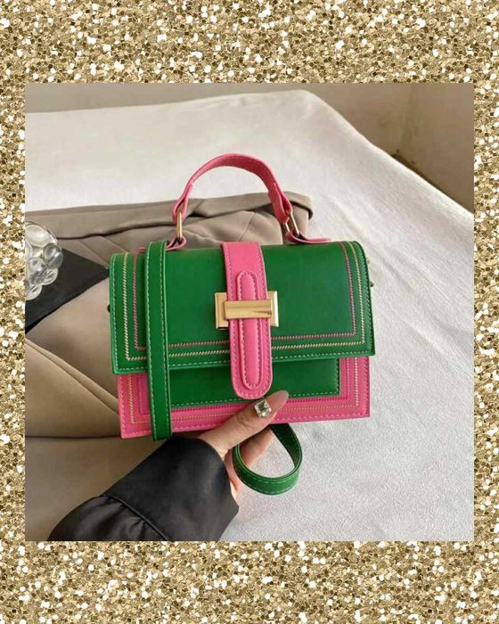 Дамска чанта през рамо "Green Pink Chic"