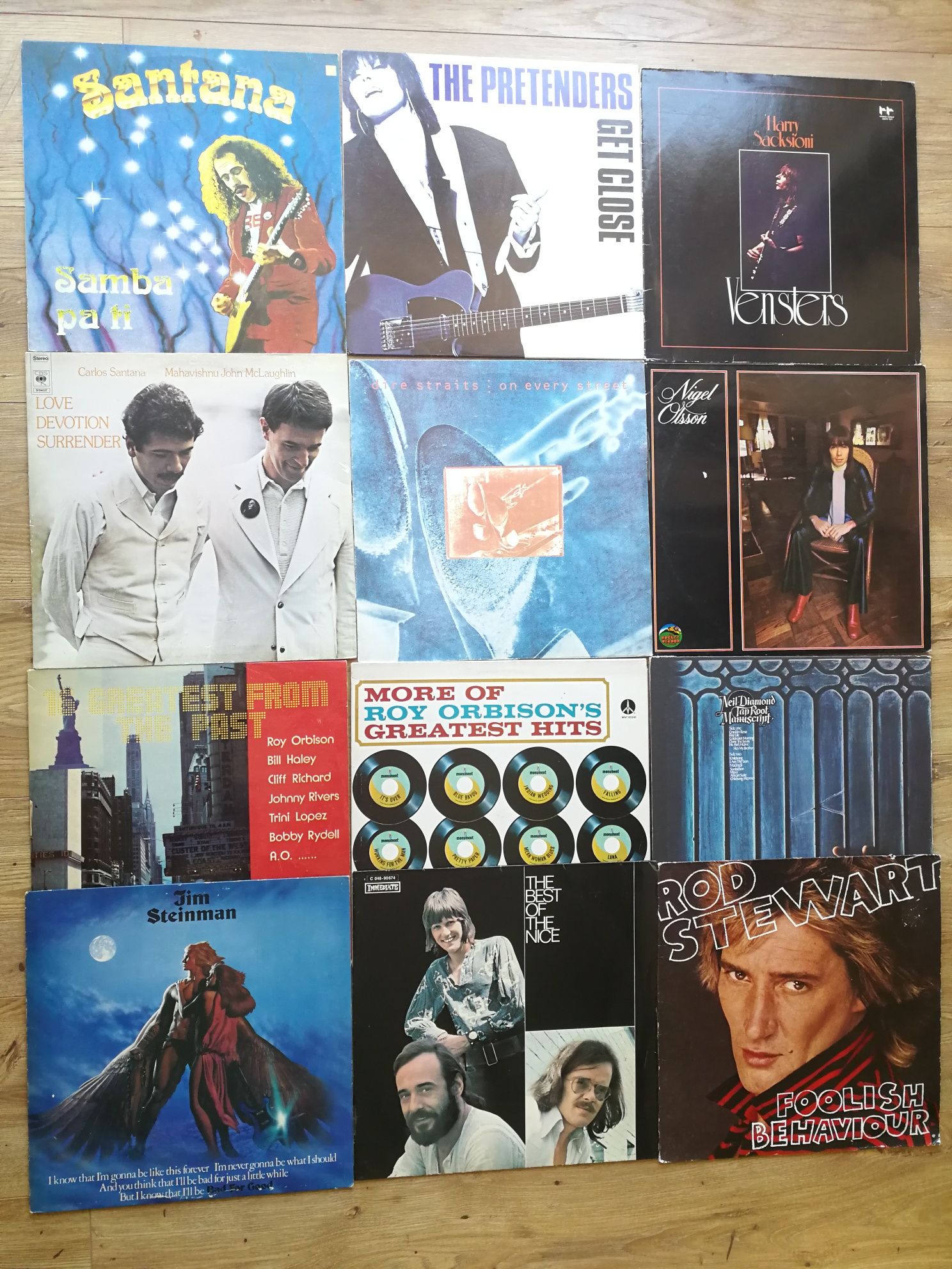 Vinil Tom Jones JerryLee Lewis Elton John Riot Klatu Bob Seger Santana