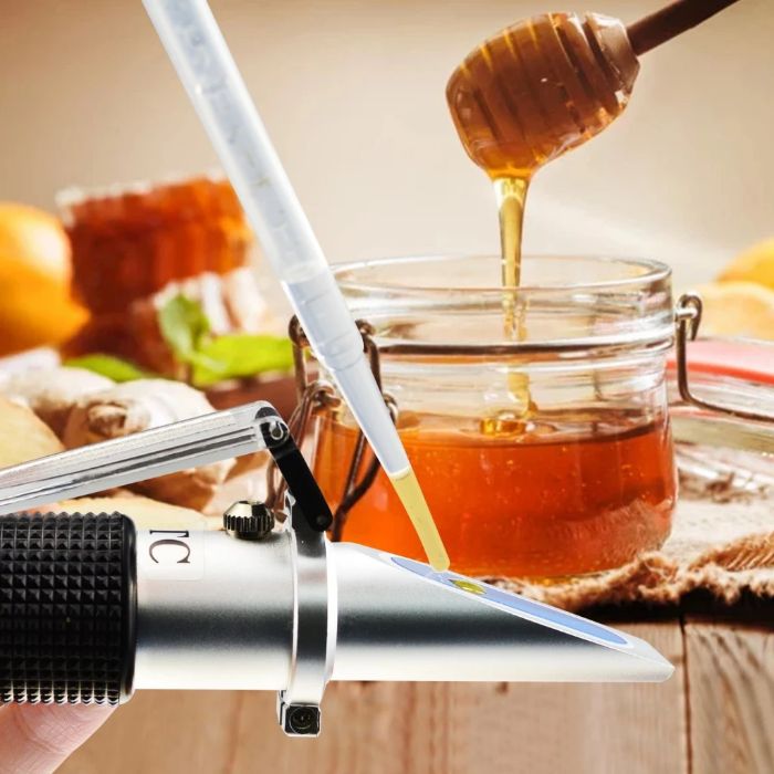 Рефрактометър за пчелен мед, мед, сладко, мармалад захаромер