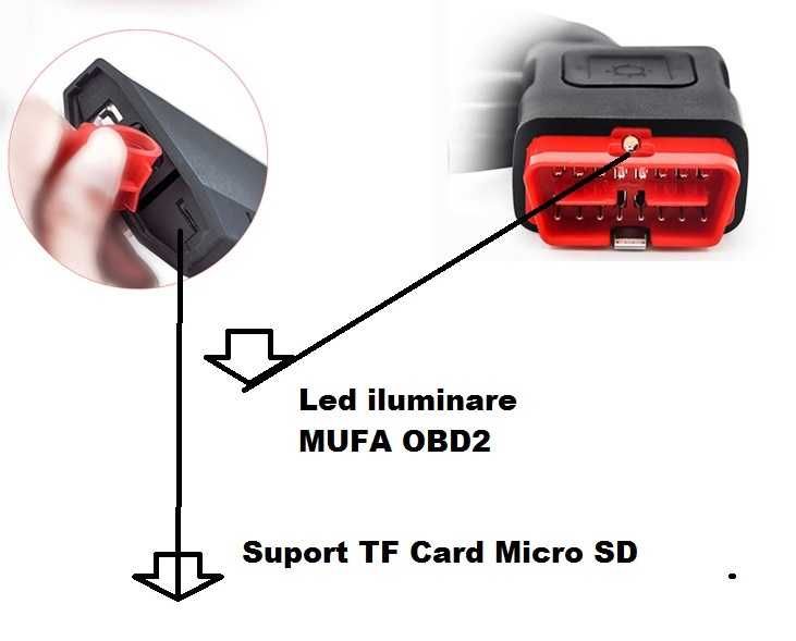 Tester Auto DLFOBD2 Bluetooth, Laptop Inclus, Turisme+Camione Romana