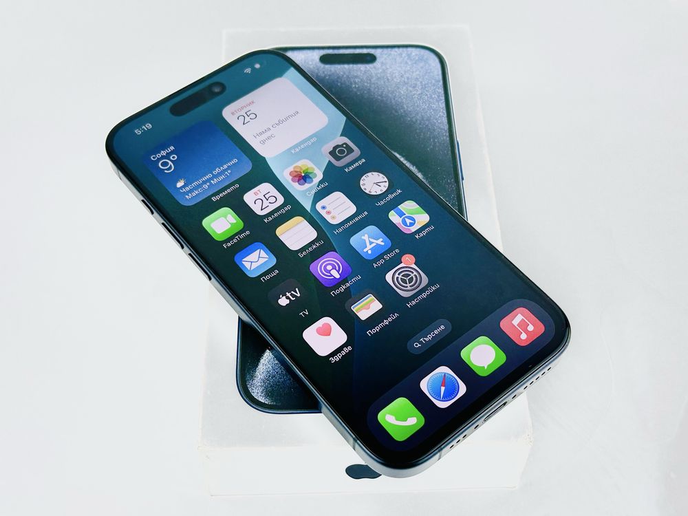 Apple iPhone 15 Pro 128GB Blue Titanium Отличен! Гаранция!