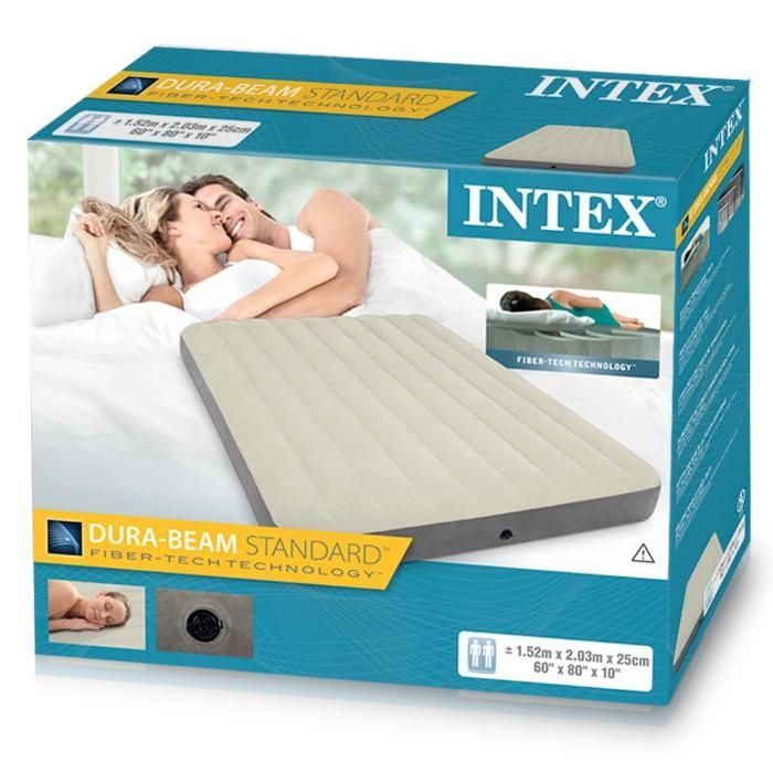 Двуспальный надувной матрас для сна 152х203х25см, Intex 64709 / 64103