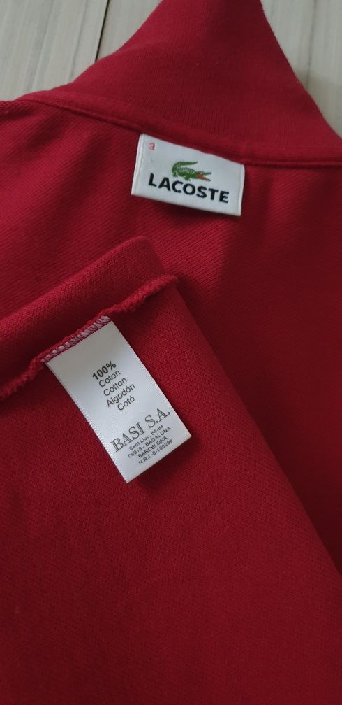 Lacoste Pique Cotton Mens Size 3 - S НОВО! ОРИГИНАЛ! Мъжка Тениска!