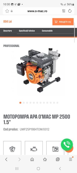Motopompa 1.5 toli