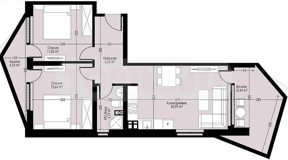 Продава се Тристаен апартамент в Варна, Възраждане 4 - 110 кв.м за 1605 €/кв.м - Снимка #1