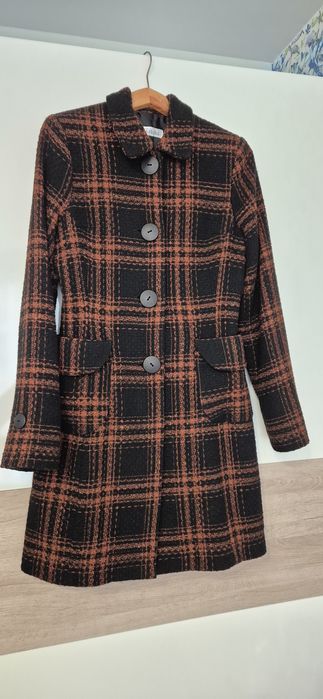 Дамско елегантно вълнено палто