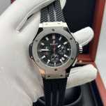 hb big bang 44mm silver-black