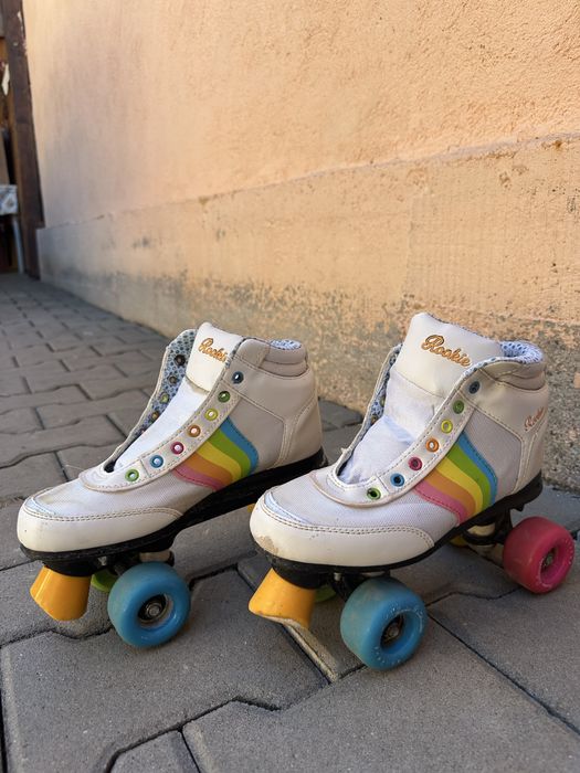 Patine cu rotile Rookie Forever Rainbow White