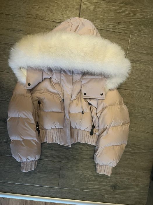 Зимно яке с яка от естествен косъм лисица