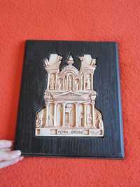 cadou rar Petra oraș Manastire handmade Iordania piatra+lemn 3D