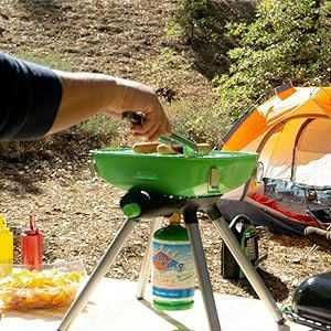 Gratar de camping 2in1 cu gaz, aragaz, masa gratar gratar mobil
