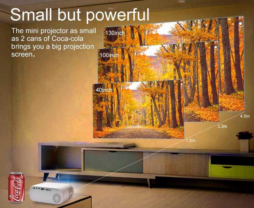 1680x1050 1080P FULL HD HDMI Wi-Fi Miracast Мултимедиа Видео Проектор