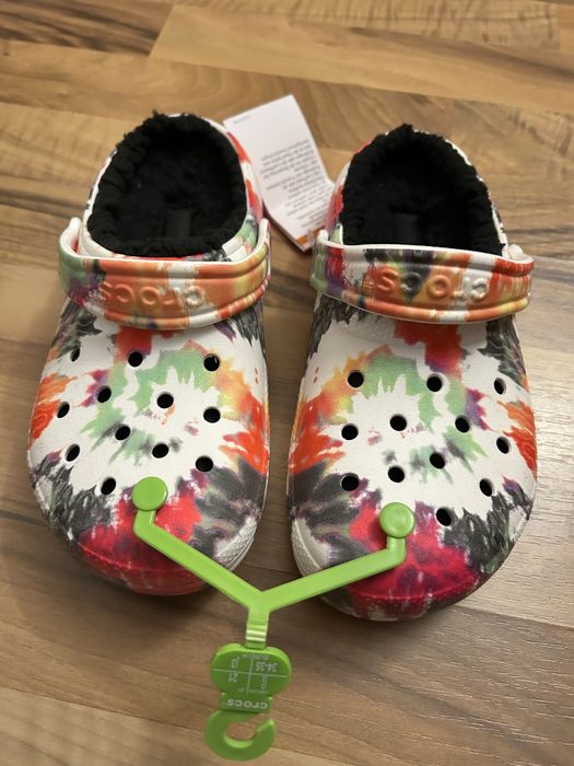 Papuci Crocs îmblăniți, multicolori, mărimea 34-35