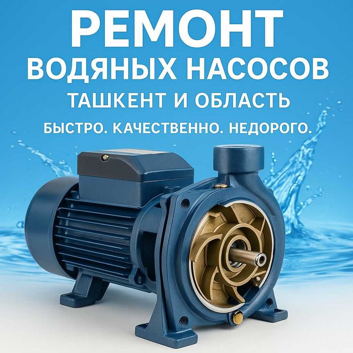 Ремонт водяных насосов. Бытовых и промышленных.