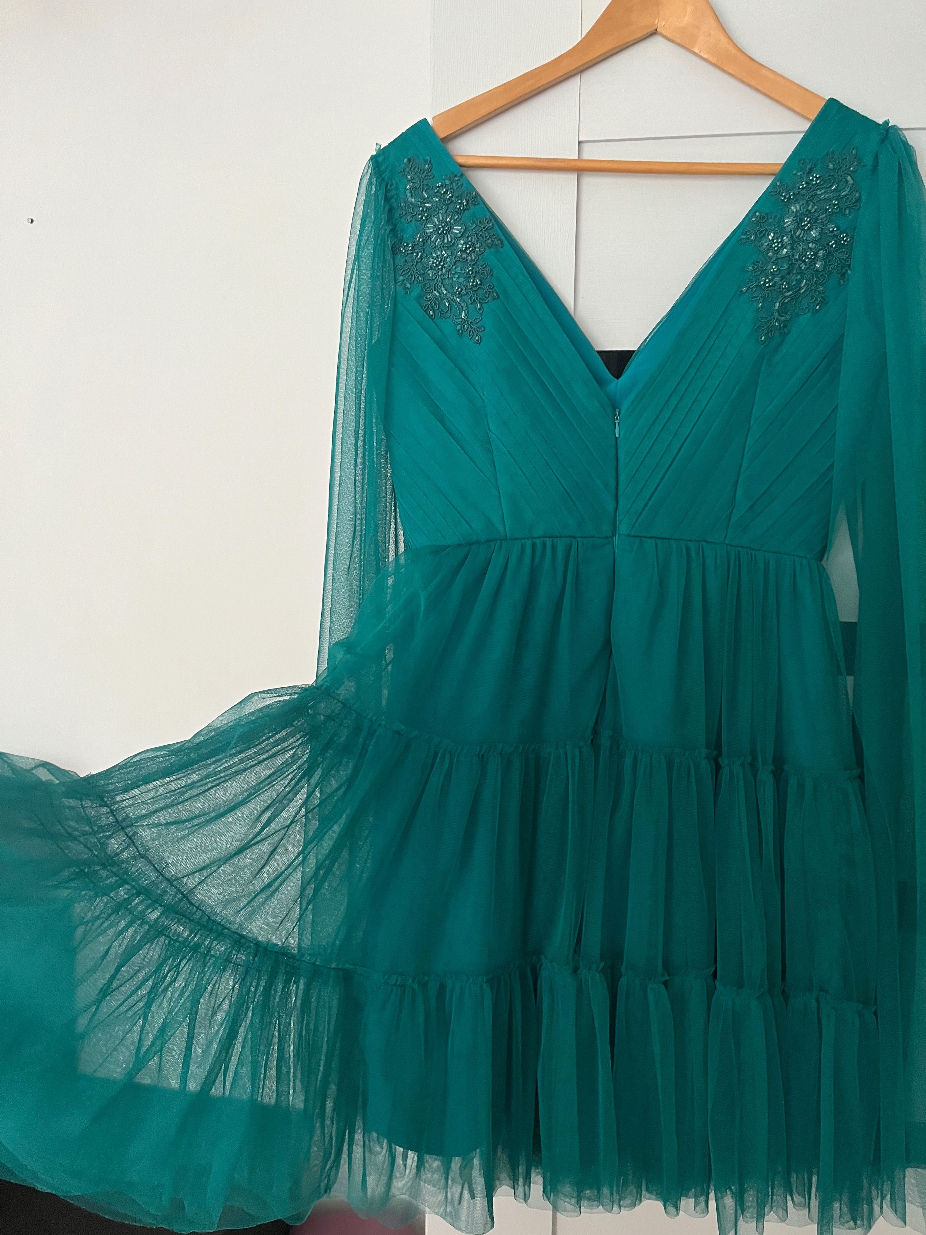 Rochie de ocazie verde smarald, M40