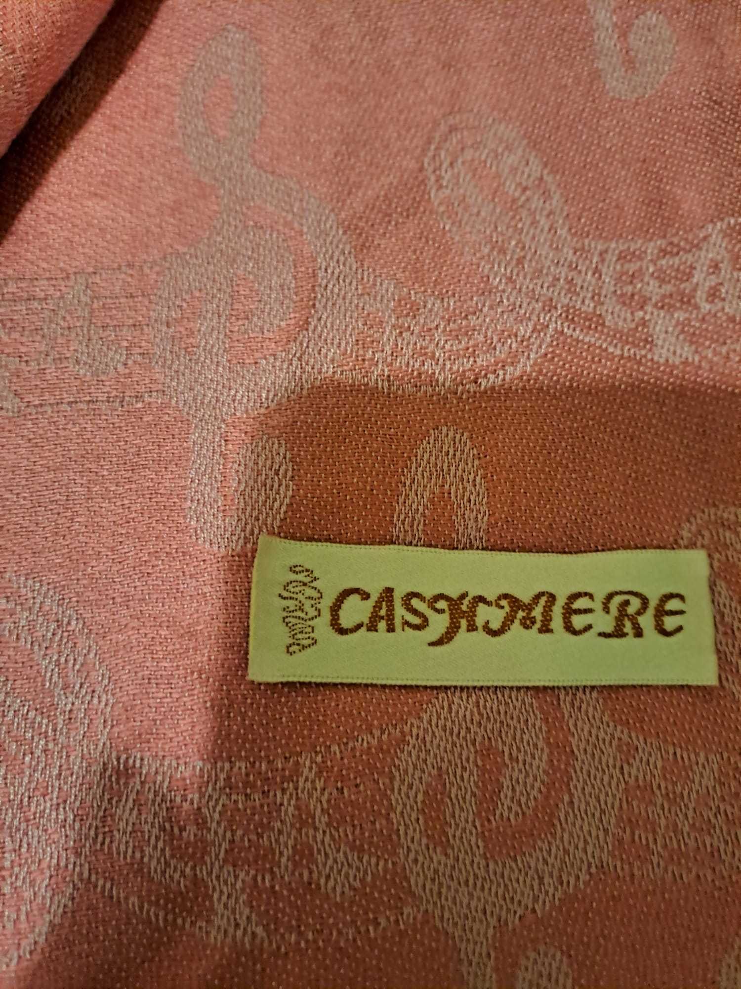 Eșarfă cu franjuri 90% cașmir 10% mătase 180x67 cm Cashmere