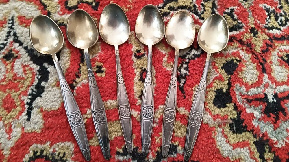Посуда. Чайные мельхиоровые ложки набор. СССР.