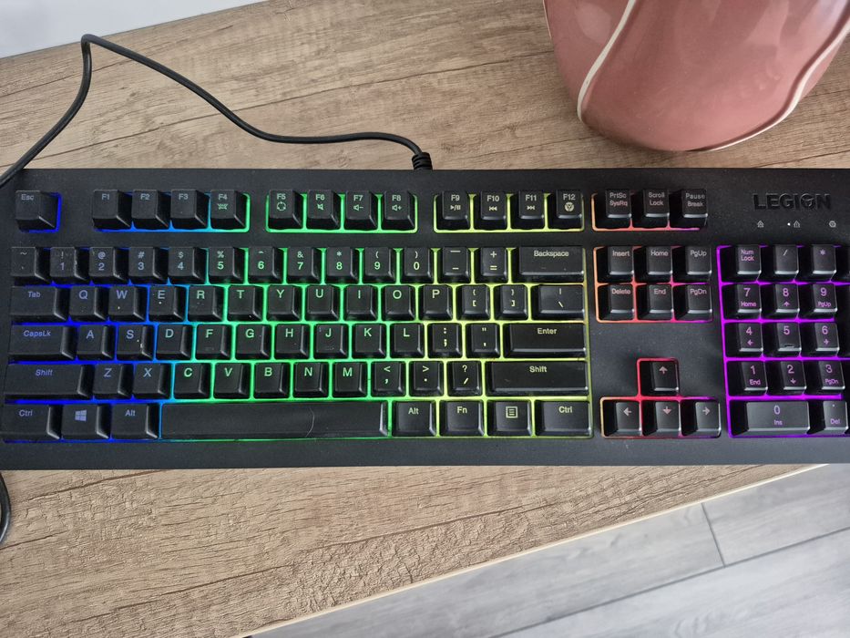 Tastatura gaming Lenovo Legion K300, Iluminare RGB, Negru