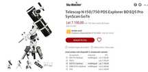 Vand telescop Skywatcher N 150/750 PDS Explorer BD EQ5 Pro SynScan GoT