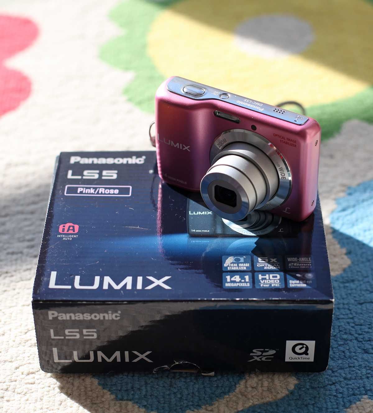 Фотоапарат Panasonic Lumix LS5 с LEICA обектив 14,1 MPX, HD, ЧИСТО НОВ
