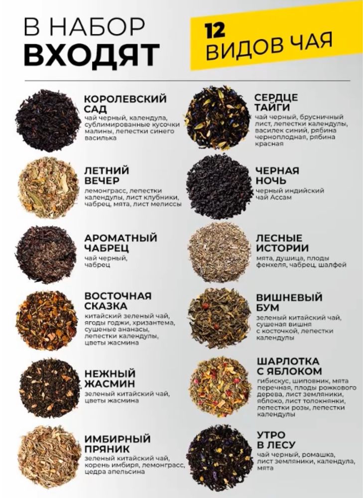 Подарочный набор чая (12 банок)