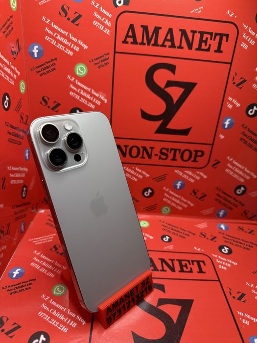 Iphone 16 Pro Max 100% Baterie Amanet SZ Non Stop