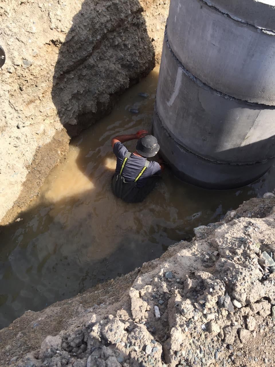 Установка колодца водопровод канализация