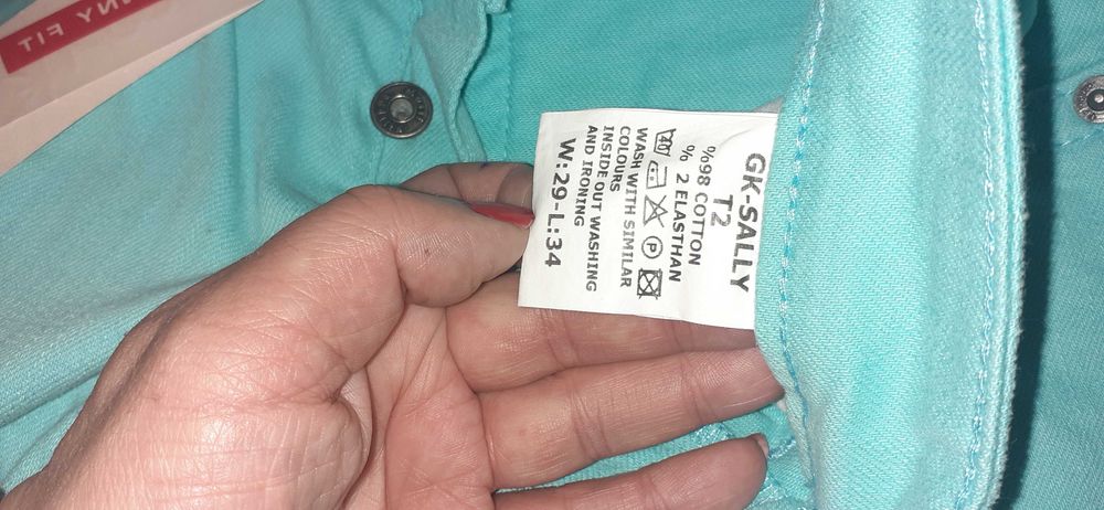 Blugi turcoaz Filippa Mossi, 29/34