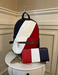 Set Tommy Hilfiger (rucsac+po,saculet inclus, logo imprimat