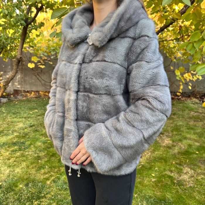 Haina de blana naturala Vizon , haină de nurca, m. S-M