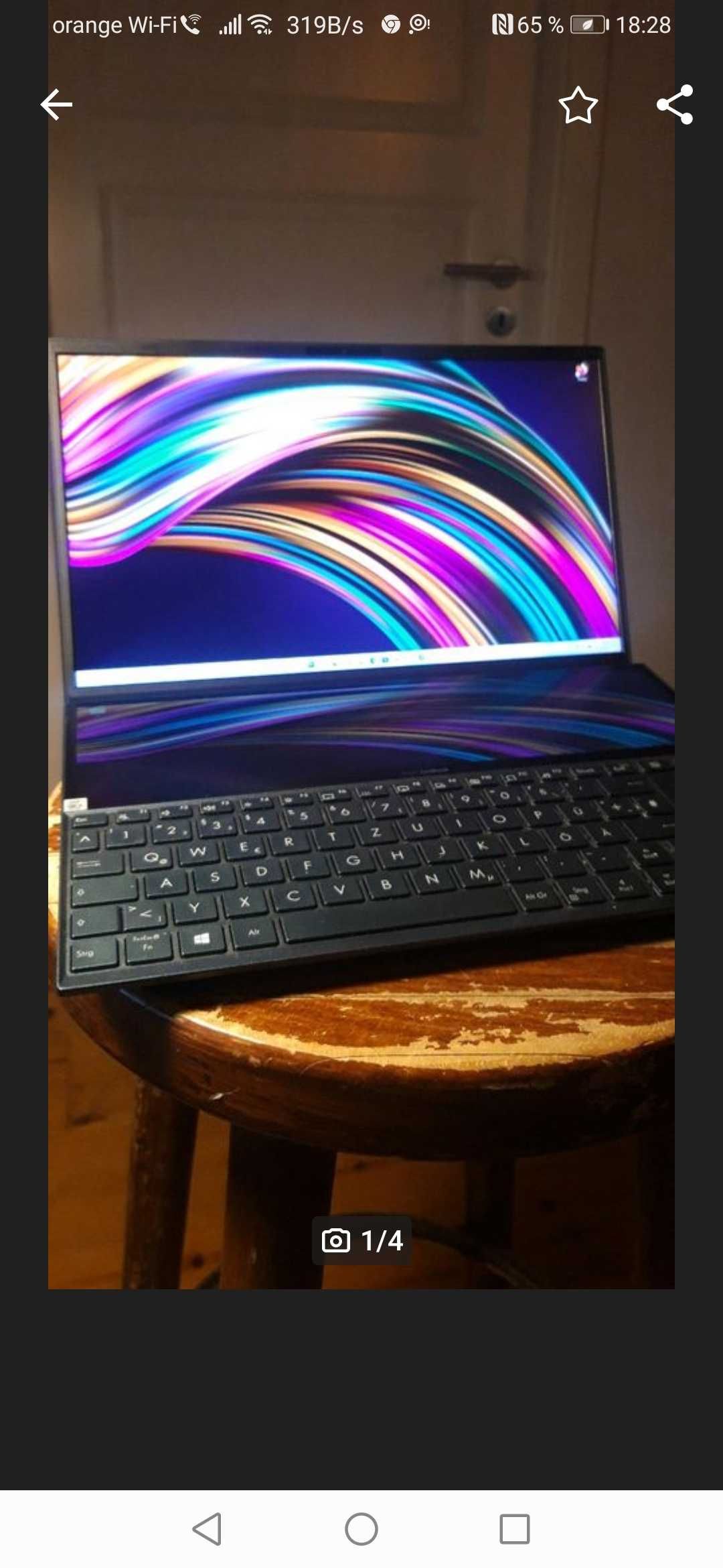 Laptop Asus duo UX 481FA ca nou, încă în garanție cu factura