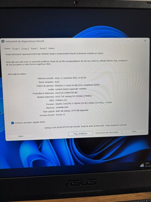 Laptop Asus Tuf gaming