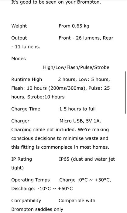 Set lumini led Brompton