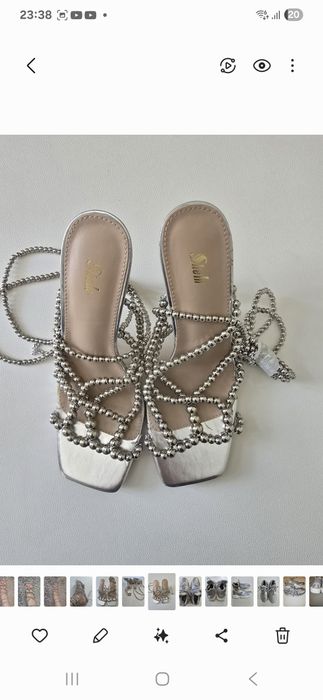 Sandale argintii noi