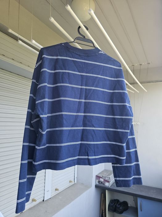 Nike W NSW JSY Stripe LS Top – дамска блуза, тъмносиня с бели райета