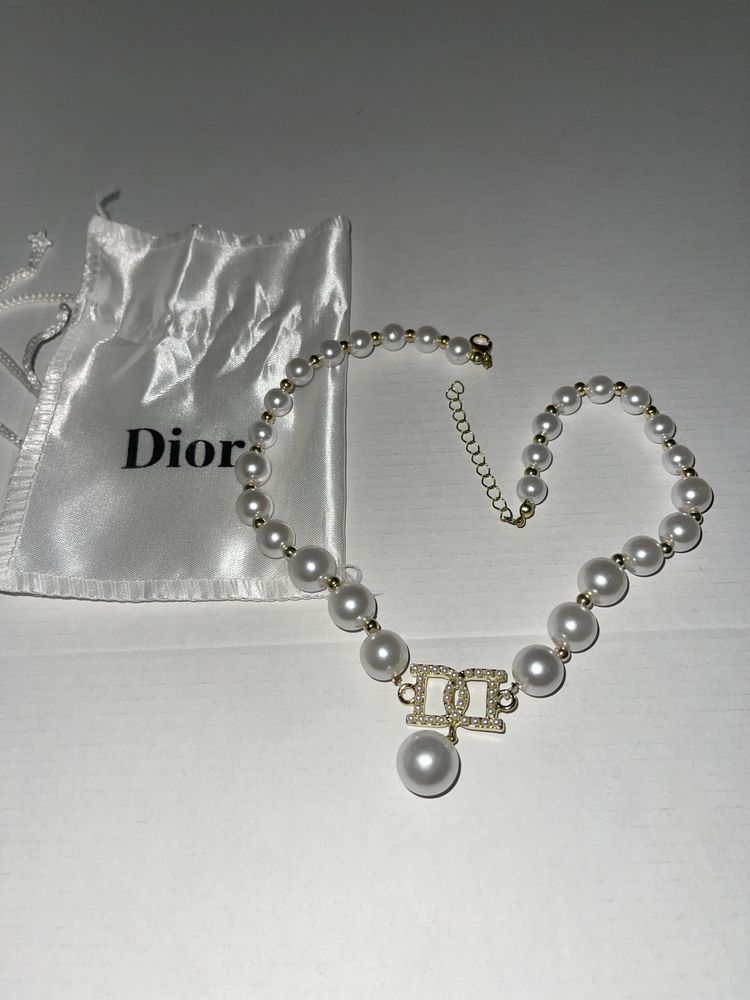 Перли перлено колие Диор Dior гердан синджир перла