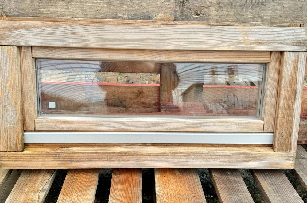 FEREASTRA LEMN CASA cabana rustic antichizat termopan H 39 x L 80 Gara