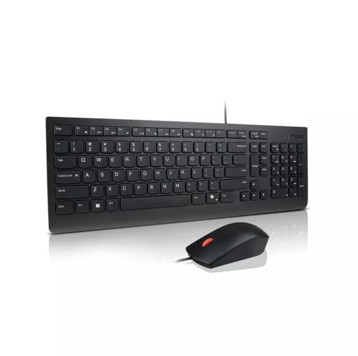 Комплект клавиатура с мишка НОВИ Lenovo Essential Wired Combo, черен