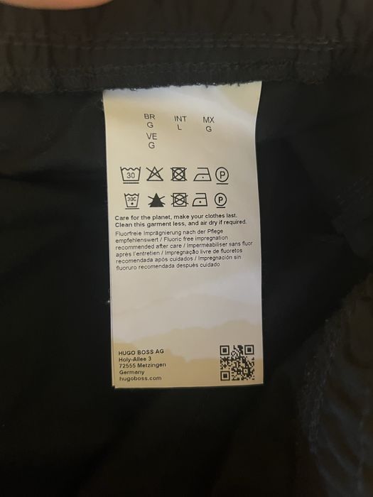 hugo x rb regular-fit cargo trousers with signature bull motif - black